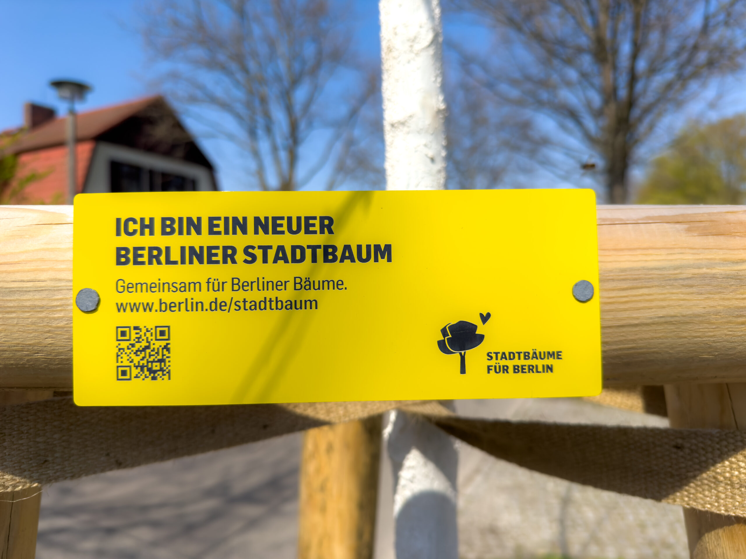 Schild Stadtbaumkampagne